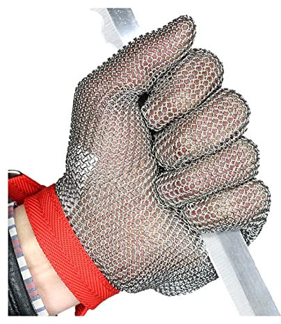 Guanti antitaglio Guanti Metallici for Cucina, Guanti da Lavoro Protettivi di Sicurezza, Guanti for Proteggere Le Mani dal Taglio, Regolabile in Dimensioni (Size : XL)