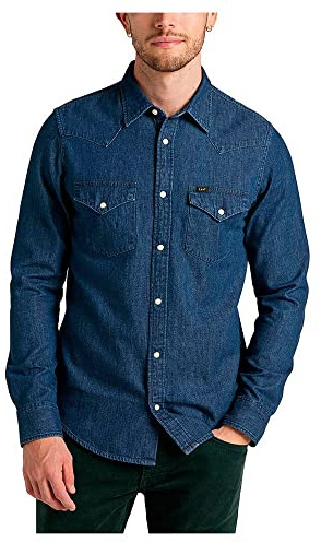 Lee Herrskjorta regular western, Mellansten, XL plus size