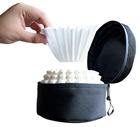 watchget Korb Kaffeefilterhalter Kaffeefilter Aufbewahrungstasche Rund Kaffeefilterspender Kaffeefilterbehälter