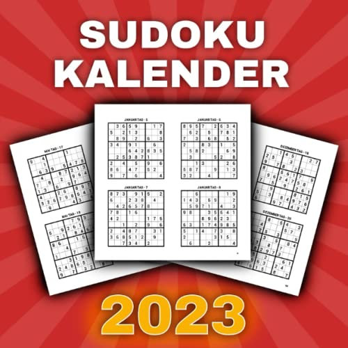 Sudoku Kalender 2023: Rätselbuch für Erwachsene und Senioren mit 365 Sudokus von Leicht bis Schwer mit Alle Lösungen