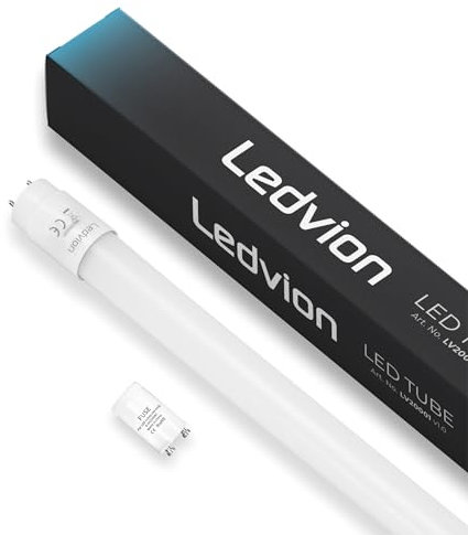 Ledvion - 5X LED-Röhre, 120CM, 12W, Neon, 4000K, 1920 Lumen, Warmweiß, Decken- und gleichmäßiges Licht