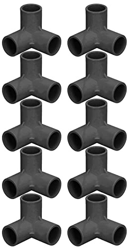 10 Raccordi a T in PVC a 3 Vie in Plastica 25 Mm PVC 10 Pezzi Raccordi per Tubi a 3 Vie Raccordo a T in Plastica in PVC Connettore Ad Angolo a Gomito 25 Mm di Diametro Interno