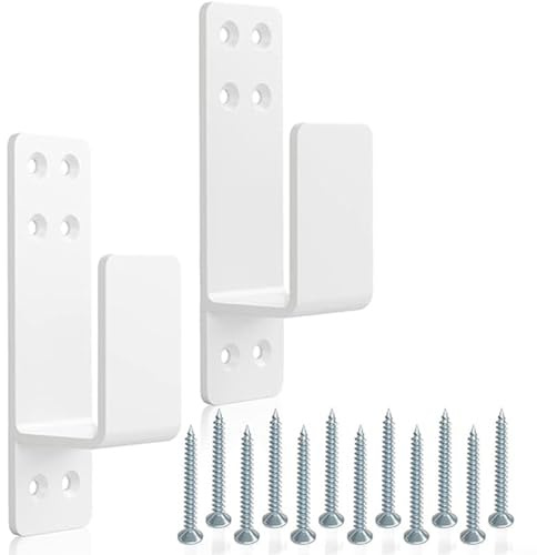 2 staffe per barra di sicurezza, staffe per barriera per porta. Barra di sicurezza per porta di aggiornamento Fornire casa (bianco)