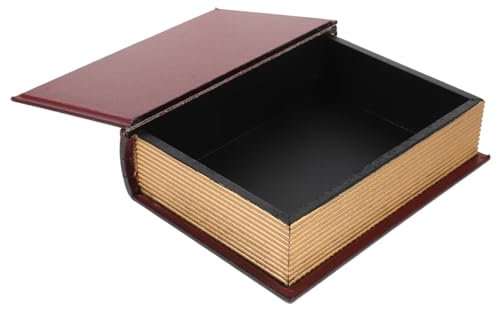 HOOTNEE Scatola Decorativa di Libro Antico Organizer per Gioielli Ricordi Stile Europeo Contenitore Finto per Arredamento Decorazione Interni