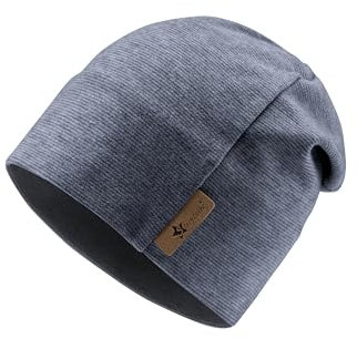 Sterntaler Beanie in Melange Optik mit dezentem Streifen - Unisex Baby und Kinder Mütze aus weichem Mischgewebe - Übergangsmütze - Marine, 51