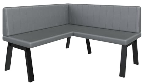 FURNISTAR Eckbank Akiko Metal A - Eckbankgruppe für Ihrem Esszimmer, Küche modern, Sitzecke, Essecke. Perfekt für Küche, Büro und Rezeption. Solide und Starke Verarbeitung. (130x130-Soft29)