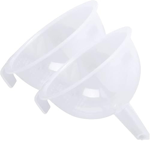 entonnoir de cuisineEntonnoirs transparents Entonnoir en plastique for la cuisine, lot de 2 entonnoirs avec poignée for le remplissage de bouteilles/liquide/transfert de poudre (couleur : transparent)