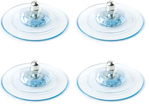 4-Pack 8mm Suction Cup Feet with Screw Mount - Replacement Holder for Cat Perch Window Seat and Kitty Hammock Bed