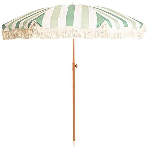 Strandschirm, 200 cm, abgeschrägter Gartenschirm – tragbarer Outdoor-Sonnenschirm für Balkon, Pool, Camping – inklusive