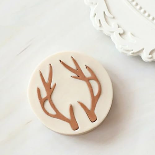 Epoxidharz-Formen, 5,7 x 5,7 x 0,7 cm, kleines Hirschgeweih, Spitzenharz, Silikonform, Küche, Backen, Dekoration, Werkzeuge für Schokolade, Kuchen, Dessert, Fondant