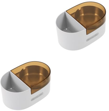 MUCKLILY 2stücke -aschenbecher Mit Deckel Wandmontierter Aschenbecher Für Badezimmer Und Draußen Wetterfestes Und Design Für Transparente Goldfarbe