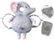 Baby Kopfschutz Kissen mit Baby Kniepolster Kleinkind Kopfschutz Sicherheits Pads Baby Walker Kopfschutz Kindkissen Rückenprotektor Anti-Fall Sicherheit Pads für Baby Walkers Krabbeln (Grau Elefant)