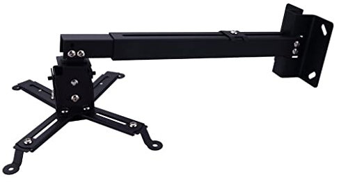 KOHUS Projector Mount Wall Mount Projector Bracket Multifunctional Thickened Telescopic Projector Hanger Projector Wall Mount for Home Or Office Meeting Black Adjustable Stand