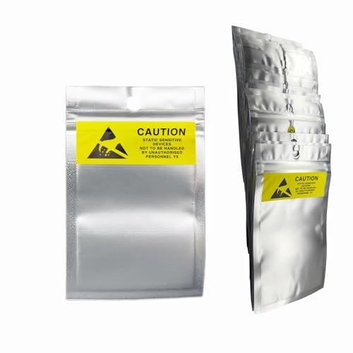 ESD-Beutel, antistatische Taschen, durchscheinende, antistatische Taschen für verschiedene elektronische Geräte, Handantrieb oder Handantrieb, 100 Stück (100 Stück 8 x 13 cm)