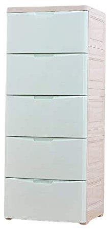 Kinderschrank aus Kunststoff mit 45 breiten Schubladen, Obstgrün, 7 Schichten