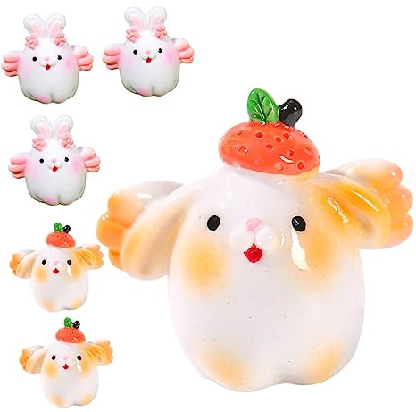 HEMOTON 6St Mikro-Landschaftskaninchen hasenfiguren Hasen osterstreudeko Dekorationsartikel Tierfigur Hasenhandwerk Hase Badewannenspielzeug Harz-Kaninchen- Gartendekoration