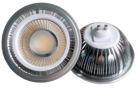 OUHFCASN Bombilla reflectora AR111 regulable de 9 W, G53, 3000-6000 K Para iluminación comercial e industrial(Warm White,G53)