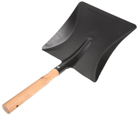 Pala de Hierro Pequeña Mango de Madera Negra para Exterior