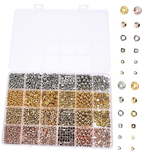 jojofuny 1Satz Abstandshalterperlen Für DIY Schmuck Verschiedene Designs Lose Perlen Für Halsketten Und Armbänder Bastelmaterial
