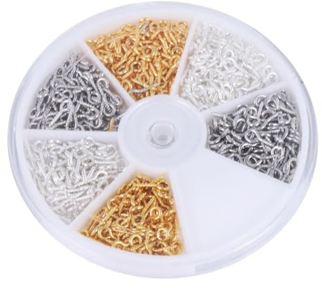 Holibanna Tornillos con de Cordero Mixto de Tornillos Atornillables con Anillo Redondo para Fabricación de Joyas Manualidades y Colgado de Objetos el Hogar