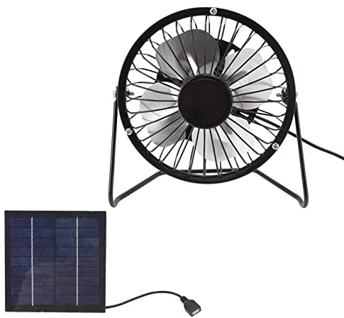 HEEPDD Ventilateur de Refroidissement USB 5V 2.5W, Léger, Portable, pour Serres, Camping-Car, Remorques, Panneaux Solaires Photovoltaïques