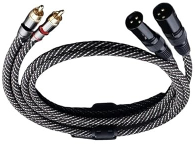 Cable De Audio 2RCA A 2XLR 6N OFC, 3 Pines XLR Hembra A RCA Macho, For Altavoz, Amplificador, Mezclador, Conexión For Datos(RCA to XLR Female,1.5m)