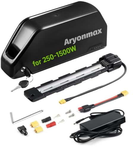 Batería Bicicleta Eléctrica 48V 52V 20AH 25AH, Batería Ebike Larga Duración con Célula Grado-A Cargador y Placa Base 5-Pin (48V 25AH)