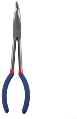 Straight Needle Nose Pliers 11 Inch Long Reach with Serrated Grip Designed for Narrow and Difficult-to-Access Working Areas (90°)