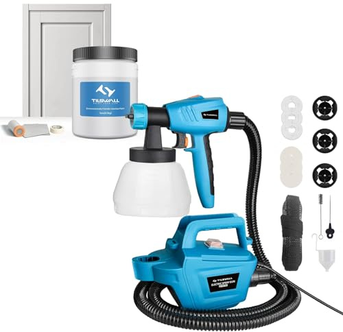 Tilswall 800W Pistolet Peinture+TILSWALL Peinture sans Dilution