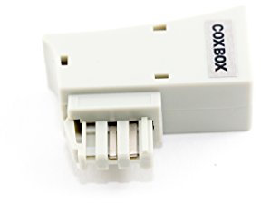 COXBOX TAE RJ45 DSL Adapter für Fritz!Box Speedport Easybox 4/5 belegt, nicht 1/8 GRAU 8P2C