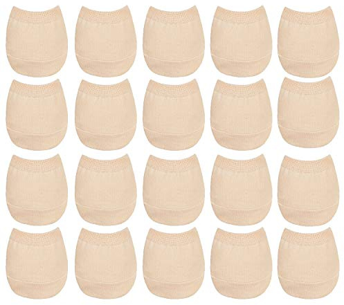 ANDERK 10 Paare Halbe Socken Damen Unsichtbare Rutschfeste Sneakersocken, Fleisch