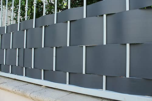 PINTO FERRAMENTA E-COMMERCE Rete Ombreggiante Pannelli PVC Plastica Frangisole Frangivento Telo Telone Recinzioni Giardino Balconi Rete Ombra Privacy H95cm x 2.50mt (Bianco)
