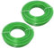 AERZETIX - Juego de 2 bobinas de hilo de recambio cuadrado 3mm x 10m para cortadora/cortacésped - cuerda/carrete para desbrozadora - cordón de nylon - plástico - color verde - C49972