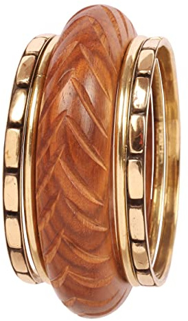 Touchstone Indischer Bollywood-Modeschmuck, hübscher handgefertigter Designer-Schmuck, Armreif in Goldton für Damen.