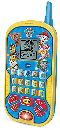 VTech - Pat' Patrouille, Le Smartphone Éducatif, Téléphone Portable Enfant avec Écran Rétroéclairé, 4 Jeux, Jouet Interactif Paw Patrol, Cadeau Enfant de 3 Ans à 7 Ans - Contenu en Français