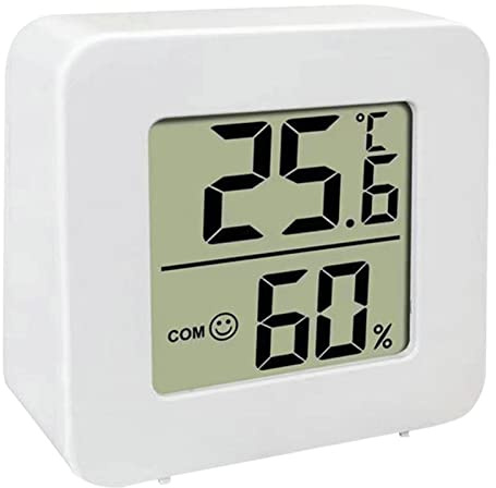 Amesor Thermomètre Hygromètre - Thermomètre Hygromètre Intérieur Digital À Haute Précision - Thermomètre D'ambiance Numérique - Thermomètre Portable pour La Maison, Le Bureau