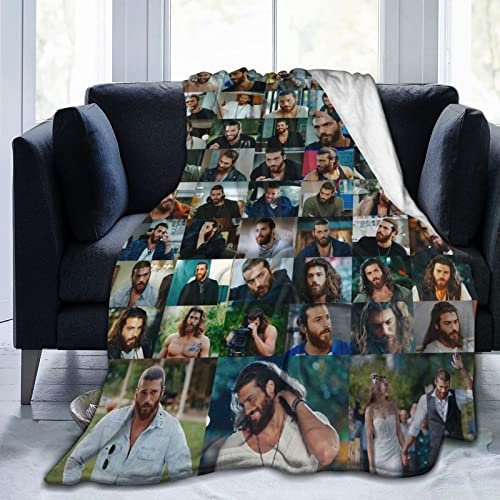 Can Yaman - Manta de forro polar, ultra suave, acogedora, lujosa y mullida para sofá, cama, ropa de cama ligera y cálida de felpa para todas las estaciones, 150 cm x 125 cm