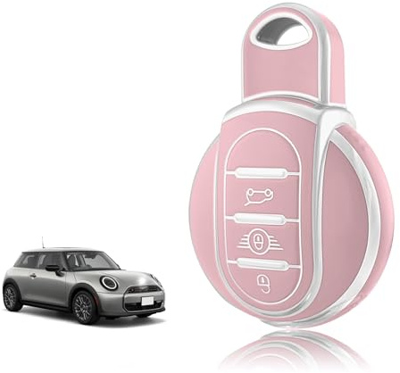 TOOMUME Schlüsselhülle TPU, Autoschlüssel Hülle Passt für BMW Mini Cooper One/S/D/SD/SE Clubman Countryman Cabrio F54 F55 F56 F57 F60 R55 R56 R57, Schlüsselcover Schutz Schlüsselgehäuse - Smart Key