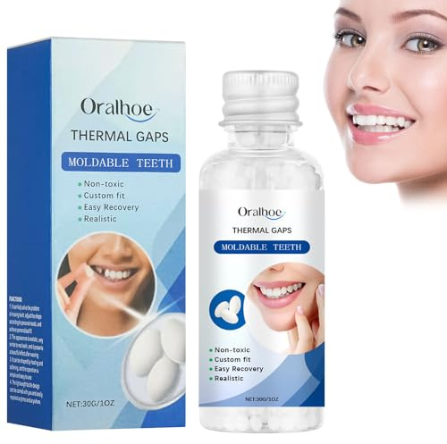 OFFCUP 30g Zahnersatzset Temporäre Zahnreparaturset Zahnersatz Selber Machen Provisorische ZahnfüLlung Zahnzement zur Reparatur von Zahnlücken und Abgebrochenen Zähnen