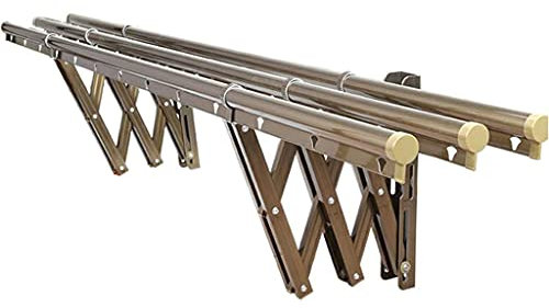 Porte-Serviettes Mural Pliable et Peu encombrant, étendoir à Linge Extensible, Porte-Serviettes télescopique Extensible, Beau Paysage (3 Rails)