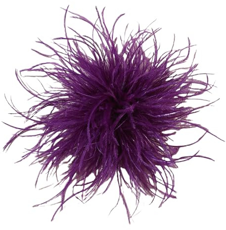 WANYI Federn Brosche Damen Fluffy Weich Federbrosche Ansteckblume mit Broschennadel Clip Boho Stil Broschen Clips für Kleidung, Rock, Hochzeit Party(06)