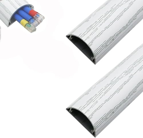 Dekorative Kabelrinnen, Kabelkanäle, selbstklebend, halbrunde Aluminiumkabel, für den Hausgebrauch.,10 pcs,150cm x 45mm