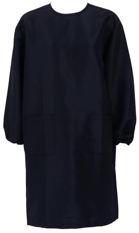 WEKADRIN Tablier de Travail Coiffeur Noir Manches Longues, Robuste et Facile à Nettoyer, Taille Unique, Conçu pour Coloration et Maquillage en Salon