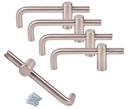 SIRO Möbelgriff Gersthofen, Modern, Edelstahl fein geschliffen, 87 mm x 32 mm x 12 mm, LA 64 mm, 1613-87N1