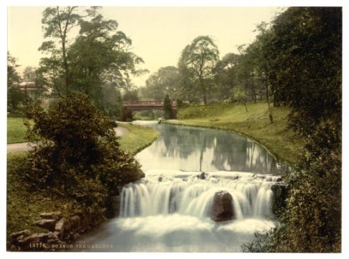 Fingerprints Derbyshire, Buxton, The Pavilion Gardens - English Photochrome - EPC119 Matte Paper A3 Size