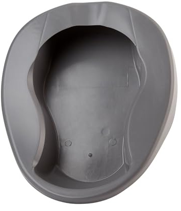 McKesson Pontoon Bedpans, Plastic, Graphite, 2 qt, 250 lbs Weight Capacity, 1 Count
