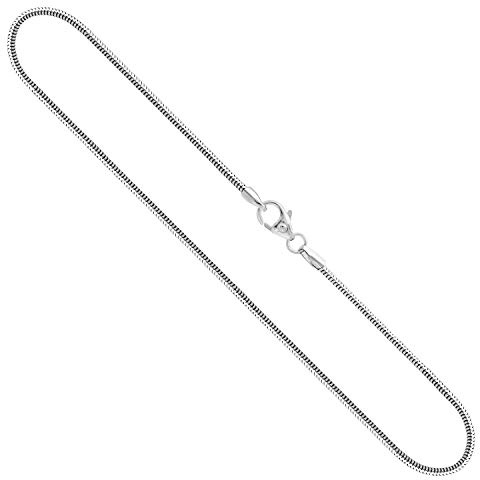 EDELIND Goldkette Damen Herren Halskette 1,4 mm Schlangenkette 333, 585 oder 750 aus Weißgold Echt Gold Kette, Halskette mit Schmuck Geschenkbox