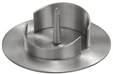 Kerzenleuchter silberfarben für Kerzen Ø 50 mm für Altarkerzen, Anlasskerzen, Taufkerzen, Kommunionkerzen, Hochzeitskerzen