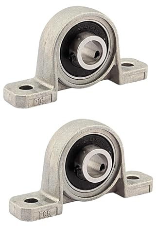DEWIN Supporto Autoallineante, Cuscinetto con Supporto Cuscinetti per Alloggiamento del Blocchetto di Cuscino Montati in Lega di Zinco KP000 2 Pezzi (10mm)