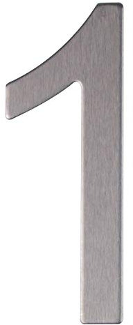 Lettera e Numero civico in acciaio inox opaco, adesivo, altezza 76 mm, numero civico design… (1)